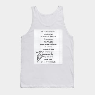 Songs in Spanish: Sicericide of the Spanish musician Leiva. Music in Spanish. Tank Top